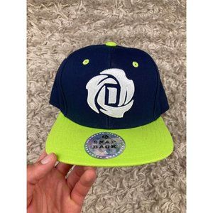 Adidas Derrick Rose neon blue green snapback hat cap